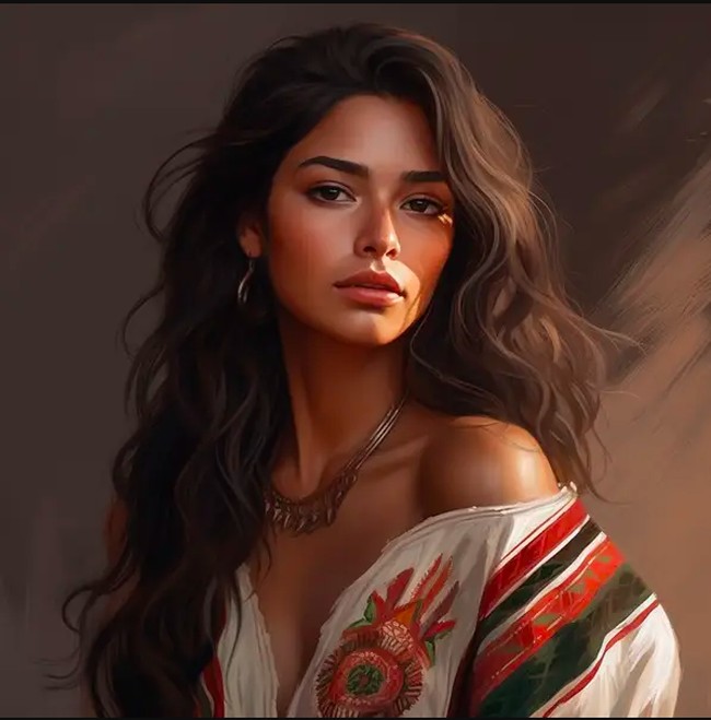 MeksikoBelakangan makeup Latina sedang diminati. Menurut AI, standar kecantikan wanita adalah rambut panjang bergelombang dengan alis yang terbentuk sempurna seperti yang sedang tren di media sosial. Foto: Dok. Spencer Althouse / Midjourney