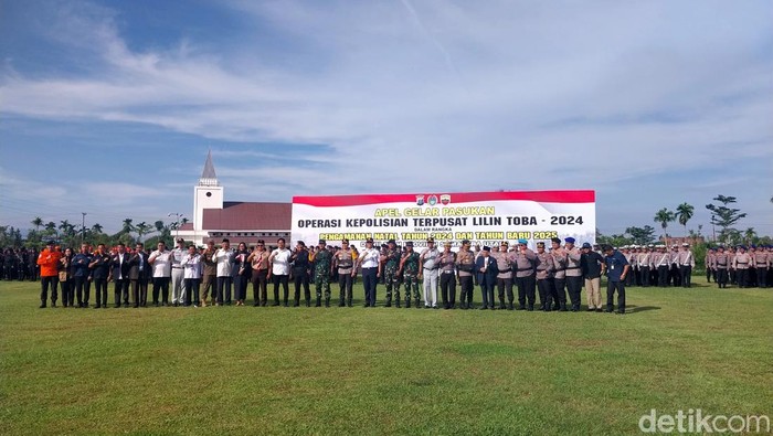 Apel gelar pasukan Operasi Lilin Toba 2024. (Foto: Finta Rahyuni/detikSumut).