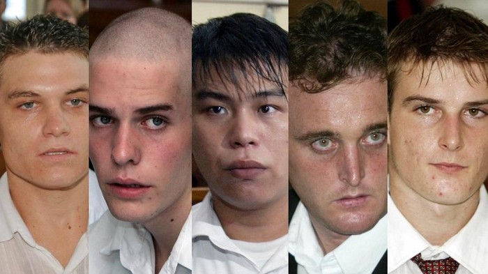 Anggota Bali Nine Scott Rush, Matthew Norman, Si-Yi Chen, Martin Stephens, dan Michael Czugaj sudah kembali ke Australia. (Reuters)