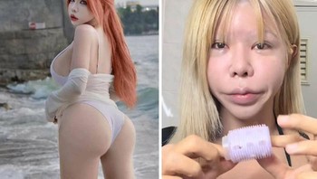 Foto yang dipajang di medsos vs aslinya. Foto: Demilked