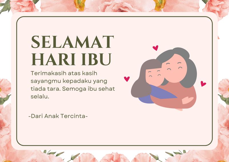 Gambar Kartu Ucapan Hari Ibu 2024