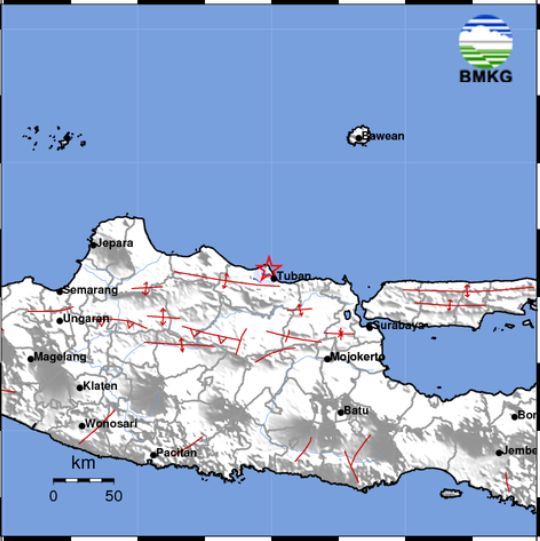 Gempa Tuban M 3,1