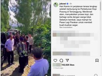 Jokowi Main ke Kebun Kopi Posong, Tanam Pohon dan Lihat Proses Kopi