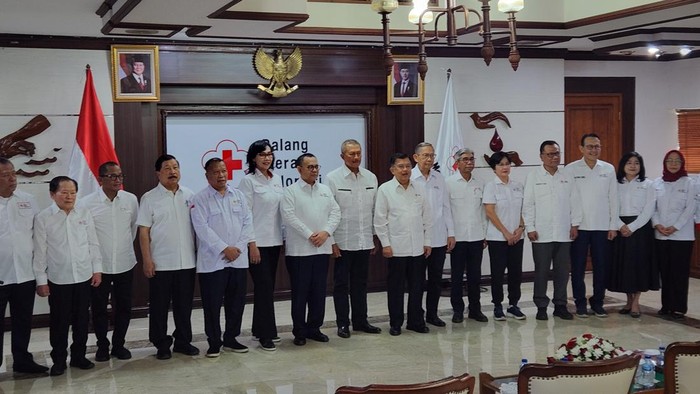 Jusuf Kalla resmi melantik susunan pengurus 2024-2029 Palang Merah Indonesia.
