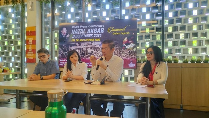 Konferensi pers persiapan perayaan natal akbar 2025.