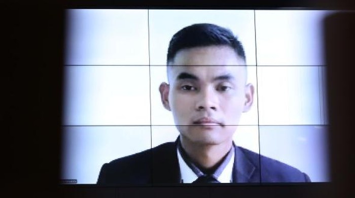 Pemohon, Achmad Syiva Salsabila, saat sidang di MK (dok. MK)