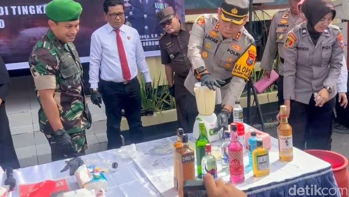 Pemusnahan barang bukti narkoba Polres Bondowoso