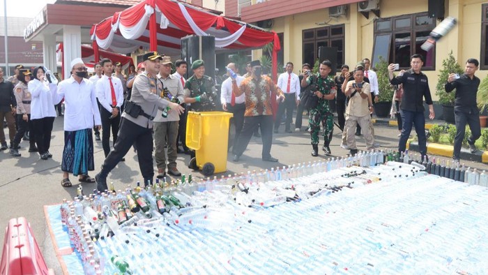 Pemusnahan barang bukti Polres Pasuruan