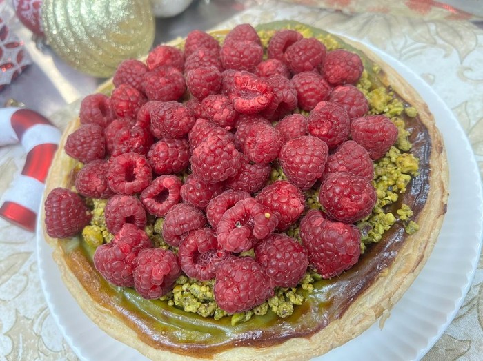 Resep Raspberry Pistachio Parisian Flan