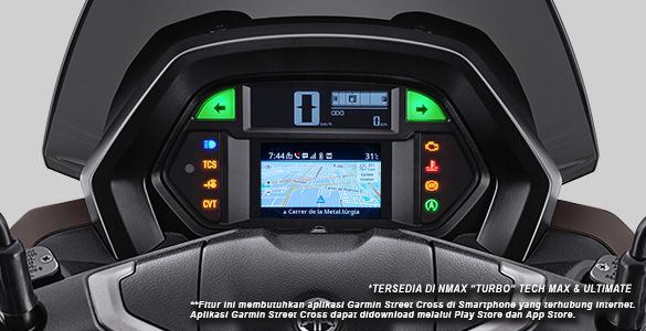 Sistem navigasi Garmin Street Cross di Yamaha Nmax Turbo