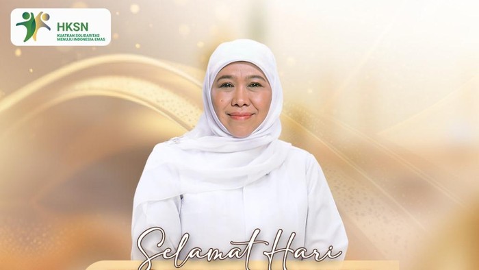 Ucapan peringatan Hari Kesetiakawanan Sosial Nasional dari Khofifah Indar Parawansa.