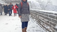 Tembok besar China di musim salju