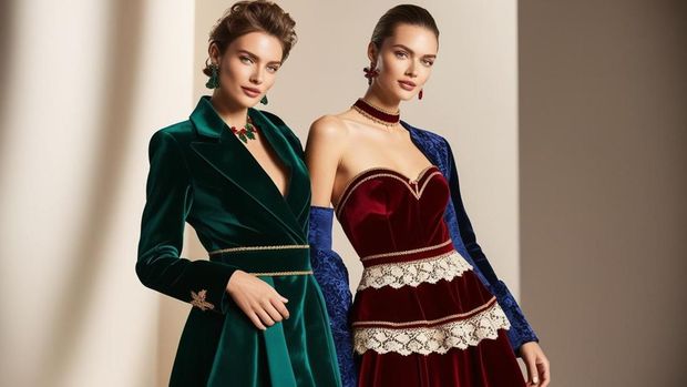 Ilustrasi fashion natal (dibuat dengan AI)