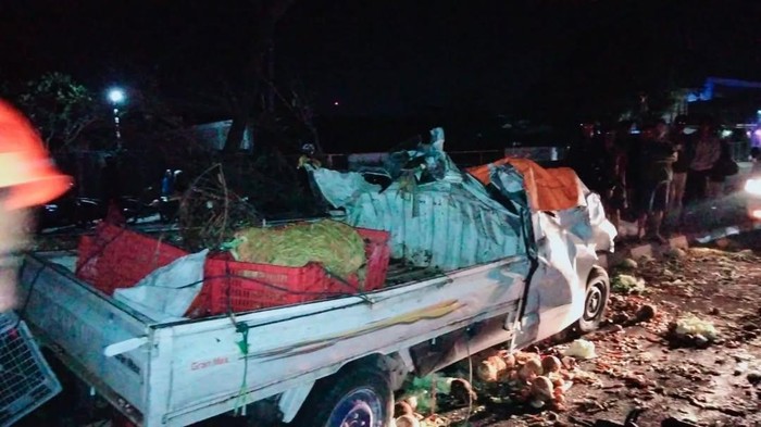 Kondisi mobil usai kecelakaan di Bantul, Sabtu (21/12/2024).