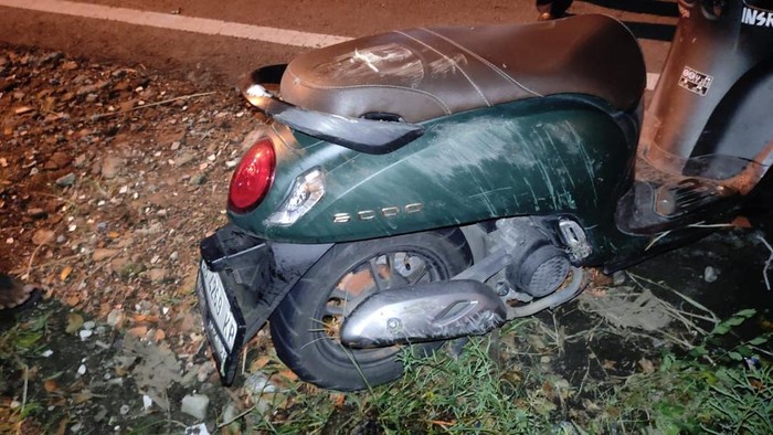 Motor yang terlibat kecelakaan di Jalan Parangtritis Km 21,5, Busuran, Donotitrto, Kretek, Bantul.