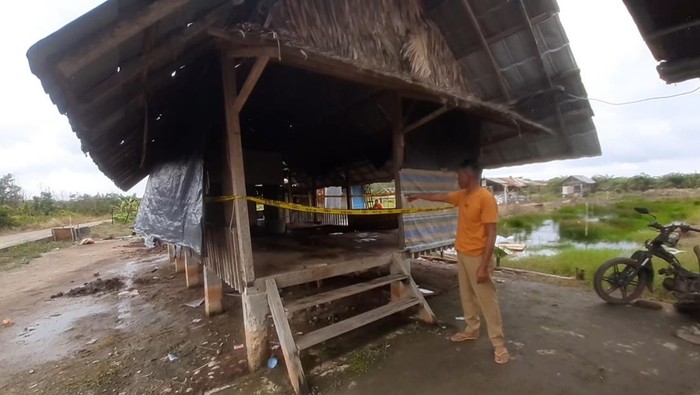 Lokasi penjaga kebun tewas usai dibacok temannya