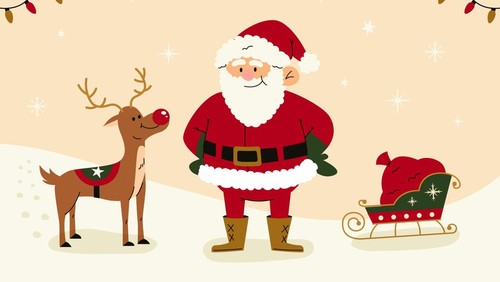 Santa Claus dan rusa. (Freepik)