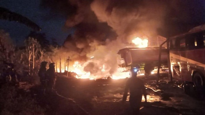 Tangki BBM terbakar di Bogor