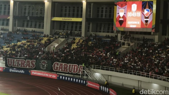 Suasana Stadion Manahan Solo jelang laga Timnas Indonesia versus Filipina, Sabtu (21/12/2024).
