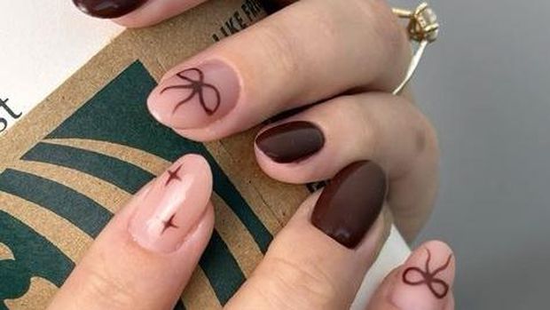 Brown Nails & French Nails. Foto: Pinterest/User Yvl