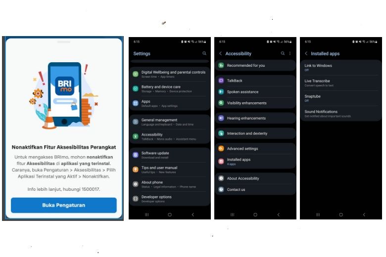 Cara Menonaktifkan Aksesibilitas di Smartphone, Transaksi BRImo Makin Aman
