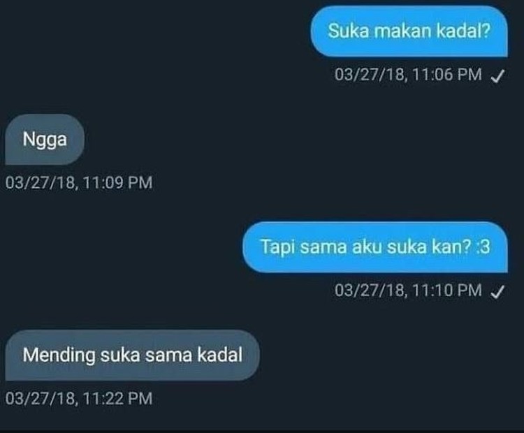 Ada saja kelakuan orang-orang yang bikin geleng-geleng kepala. Contohnya seperti chat absurd ngajak selingkuh dan pacaran berikut ini.