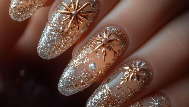 Elegant & Silver Nails Christmas.Foto: Pinterest/Fashion Flare