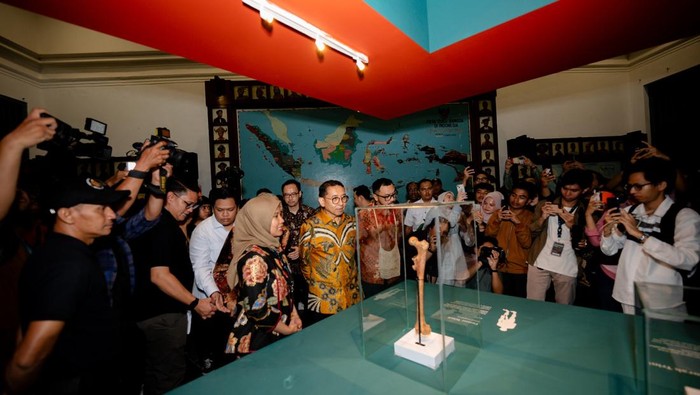 Pembukaan pameran pithecanthropus erectus di Museum Nasional Indonesia