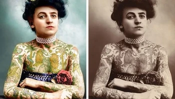 Foto wanita bertato tahun 1905. Foto: Mario Unger/Brightside