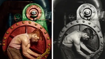 Potret pekerja mekanik karya fotografer Lewis Hine tahun 1920. Foto: Mario Unger/Brightside