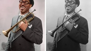 Dizzy Gllespie, New York tahun 1947. Foto: Mario Unger/Brightside