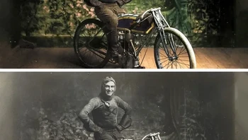 Weishaar, Winner of the 100-mile race, Norton, Kansas 22 Oktober 1914. Foto: Mario Unger/Brightside