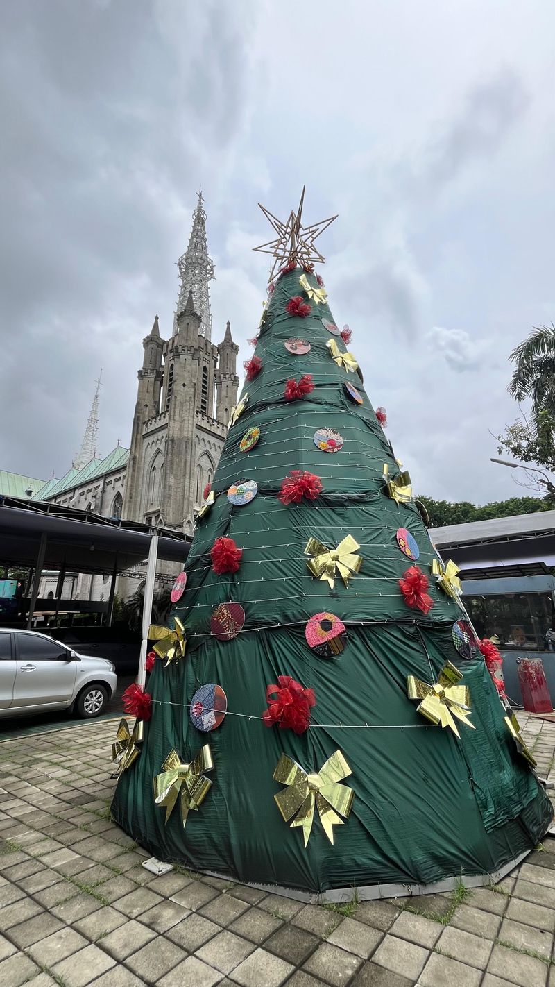 Suasana Gereja Katedral Jakarta jelang Natal (Rumondang/detikcom)