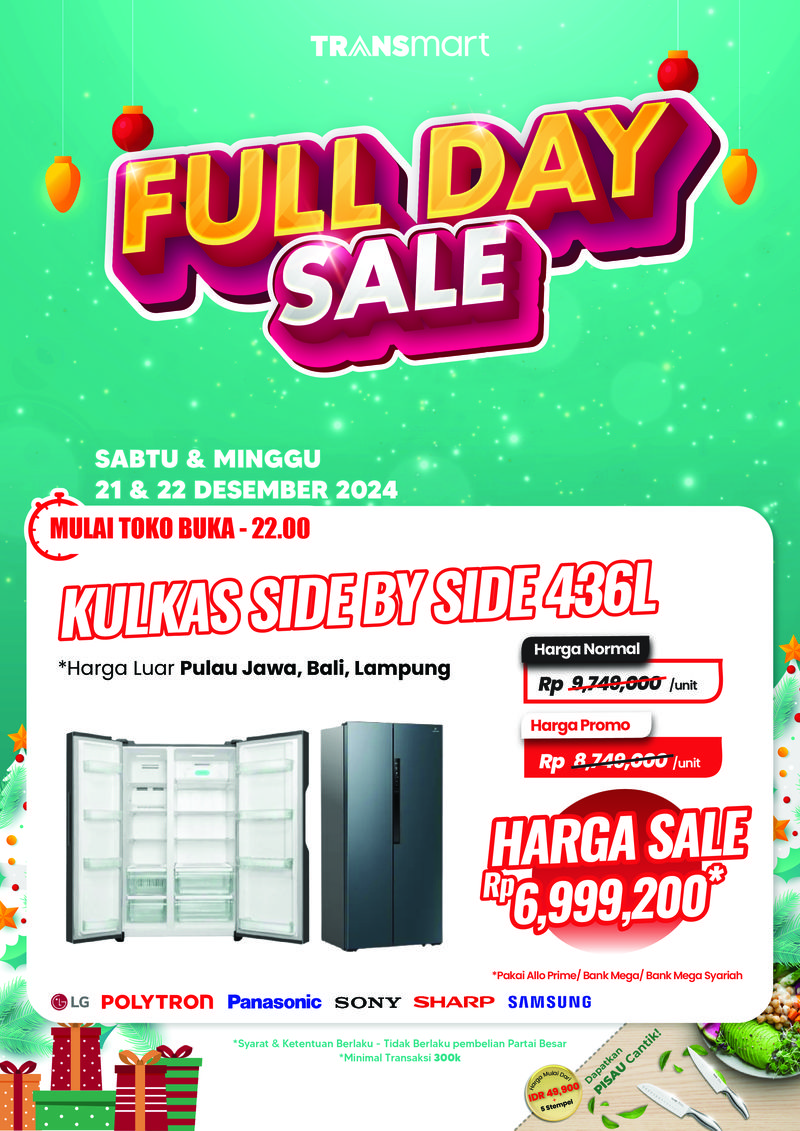 Transmart Full Day Sale, 22 Desember 2024