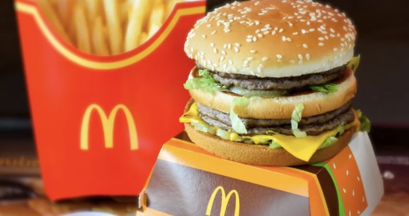 Big Mac dan kentang goreng McDonald's