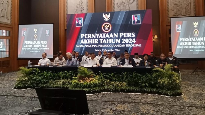 Foto: BNPT menyampaikan pernyataan pers akhir tahun 2024