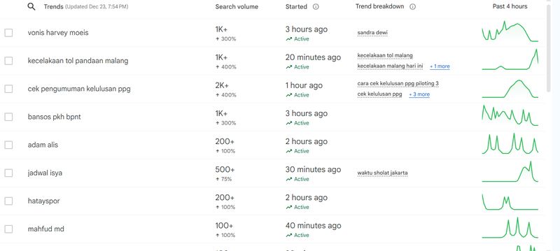 Google Trends Harvey Moeis.