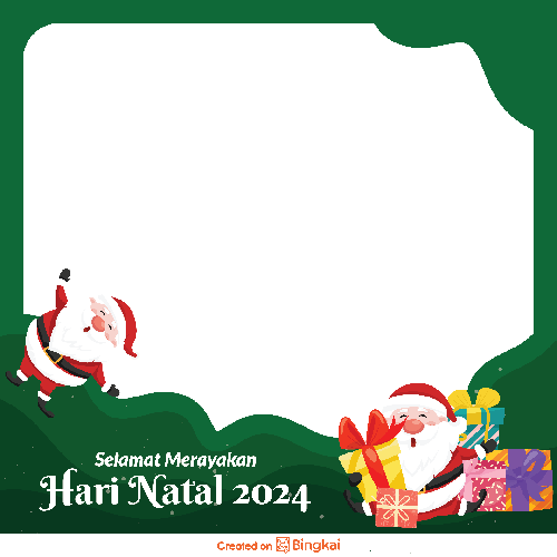Ilustrasi twibbon Natal 2024.