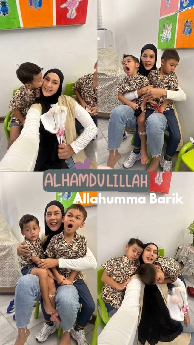 Dari foto-foto unggahan yang dibagikan terlihat jika Kiano dan Kenzo begitu nempel dengan ibunya tersebut. Sekaligus melepas rindu, Paula juga tampak begitu memanjakan kedua putranya. Foto: Instagram/@paula_verhoeven