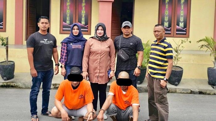 Pelaku saat ditangkap polisi (Foto; Dok. Polda Aceh)