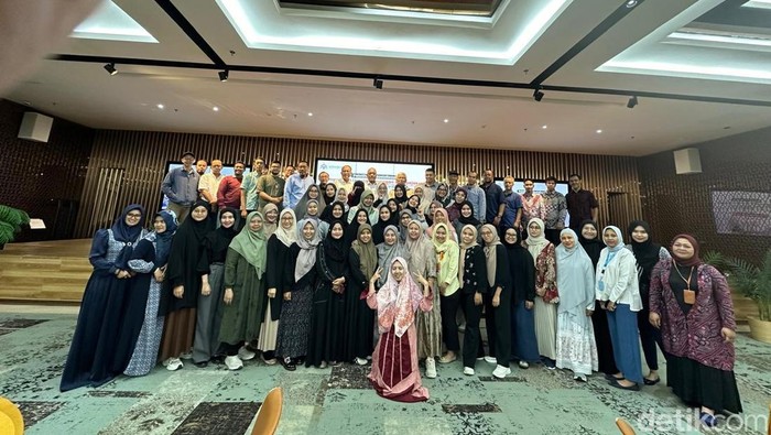 Puluhan peserta yang mengikuti pelatihan penyusunan laporan keuangan dan perpajakan Asphirasi di Ballroom BSI Thamrin, Jakarta Pusat, Senin (23/12/2024).