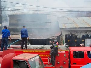 3 Rumah di Pangkep Terbakar Dipicu Kompor Nyala Ditinggal Penghuni