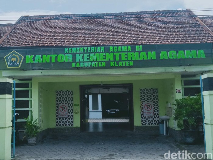 Kantor Kementerian Agama (Kemenag) Kabupaten Klaten, Selasa (24/12/2024).