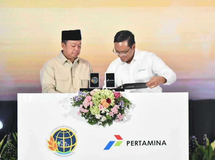 Menteri ATR/Kepala BPN, Nusron Wahid menyampaikan apresiasinya terhadap kolaborasi ATR/ BPN dengan Pertamina.