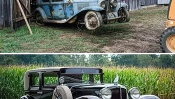 “Cord Brougham L-29 Cord Brougham tahun 1930 yang pernah ditinggalkan, sekarang telah direstorasi.” Foto: Brightside