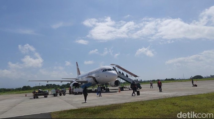 Suasana landasan Bandara Blimbingsari Banyuwangi.