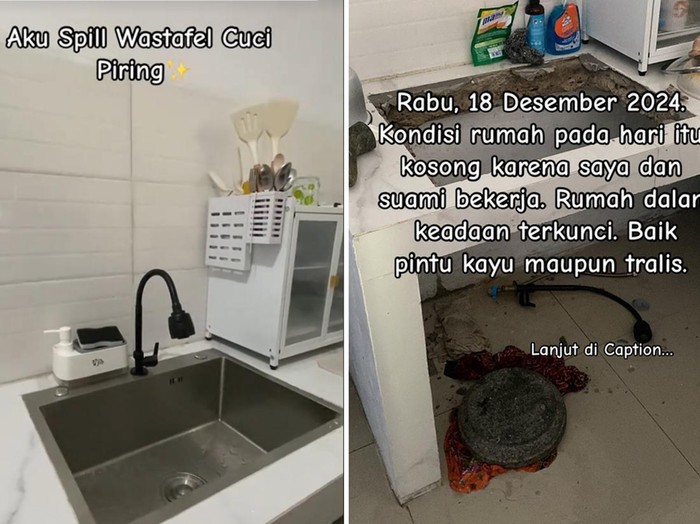 Wanita ini curhat bak cuci piringnya tiba-tiba menghilang ketika ia baru renovasi rumah Wanita ini curhat bak cuci piringnya tiba-tiba menghilang ketika ia baru renovasi rumah. Kejadian tersebut langsung viral di TIkTok.