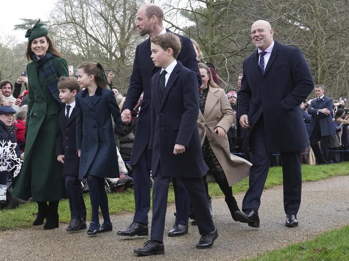 Kate, Princess of Wales with her eldest son Prince George leave after attending the Christmas day service at St Mary Magdalene Church in Sandringham in Norfolk, England, Wednesday, Dec. 25, 2024. (AP Photo/Jon Super)