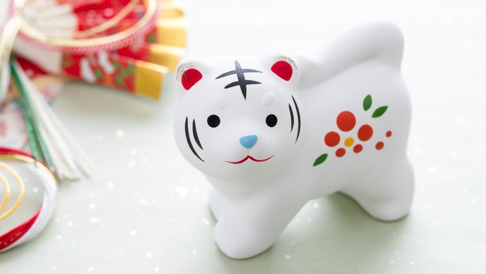 2022, Tiger Year, New Years card, background, Japan