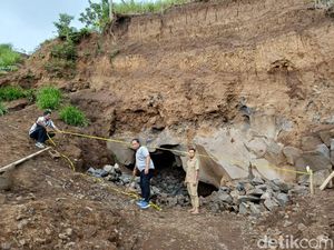 Polisi Tutup Tambang Ilegal Pemicu Lahan Pertanian di Kota Batu Ambles